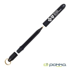 Custom Pokka® Pocket Pen w/Dock & Gold Keyring