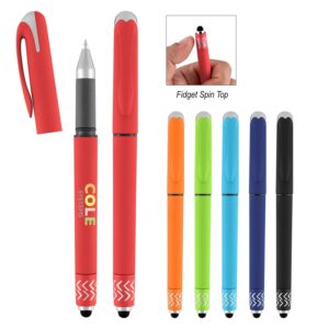 Custom Spin Top Gel Pen With Stylus