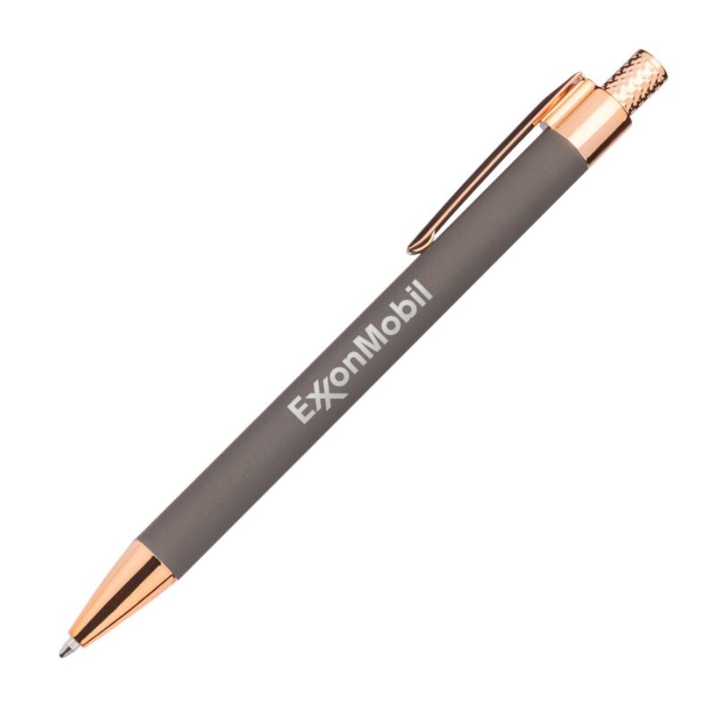 Custom Avison Clicker Ballpoint Pen w/Rose Gold Accents - 4