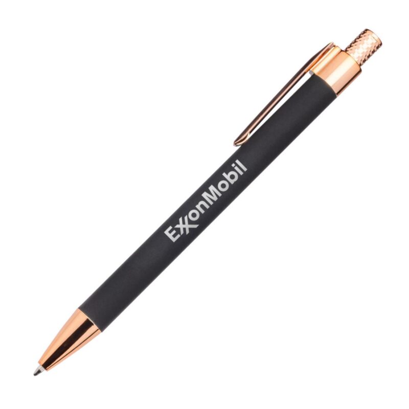 Custom Avison Clicker Ballpoint Pen w/Rose Gold Accents