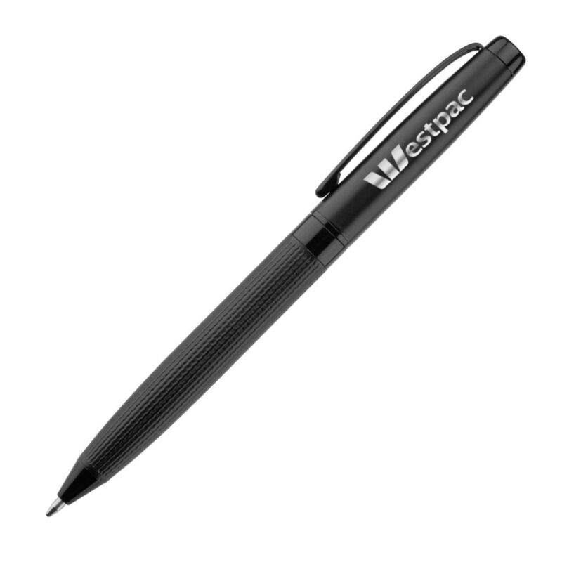 Bachman-Textured-Barrel-Ballpoint-Pen-P376-B Custom Bachman Textured Barrel Ballpoint Pen