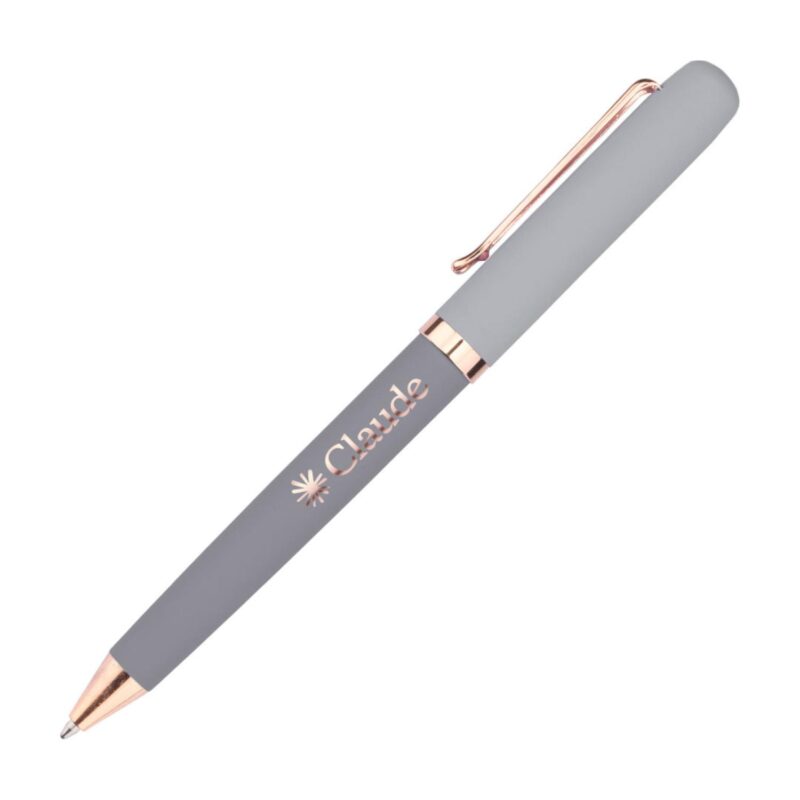 Custom Goldfinch Dual Toned Ballpoint Pen w/Rose Gold Accents - 3