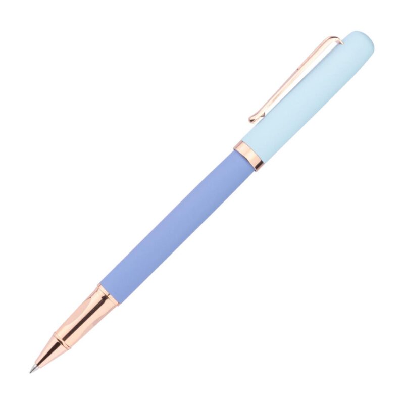 Custom Goldfinch Dual Toned Rollerball Pen w/Rose Accents - 1