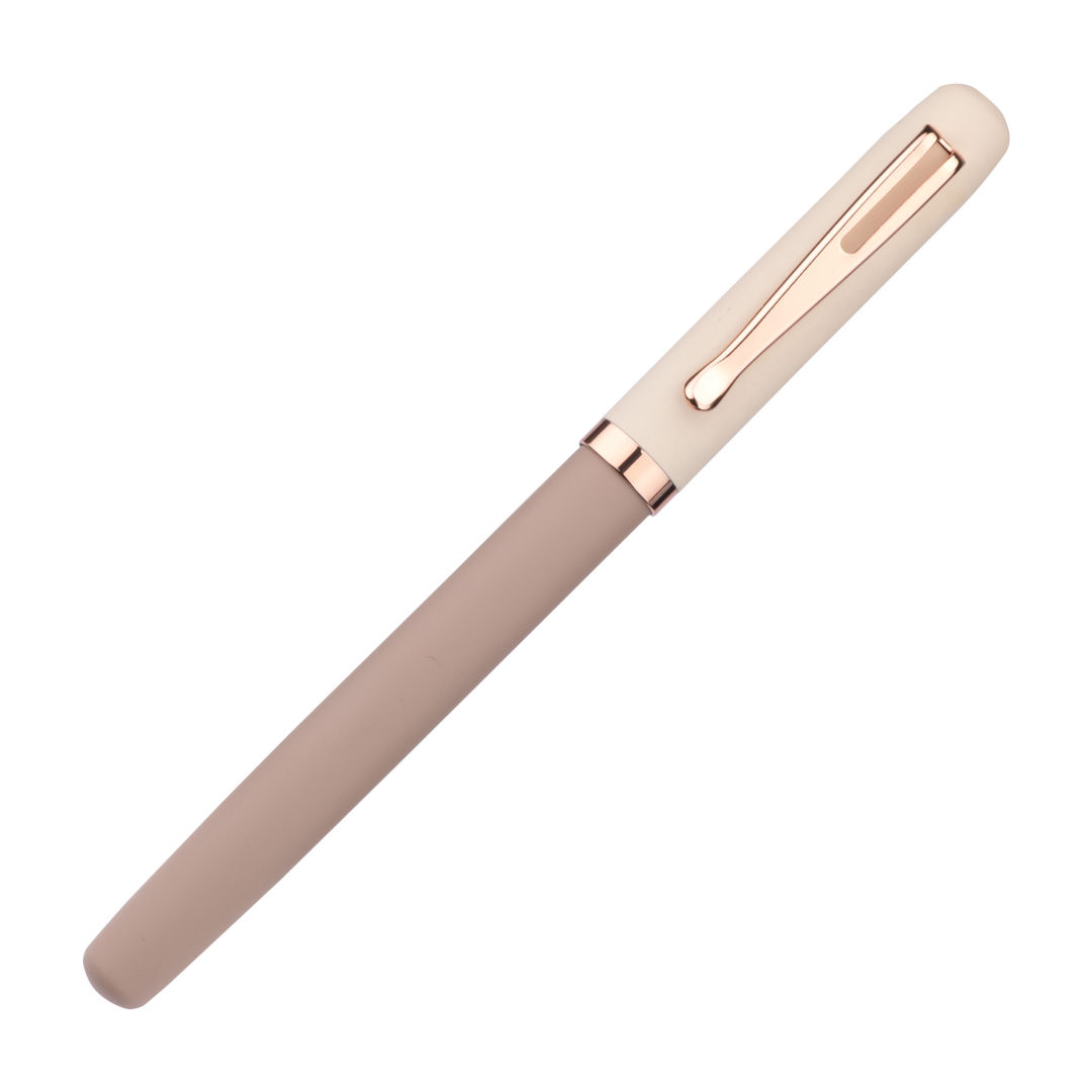Custom Goldfinch Dual Toned Rollerball Pen w/Rose Accents - 5
