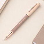 Custom Goldfinch Dual Toned Rollerball Pen w/Rose Accents - 7