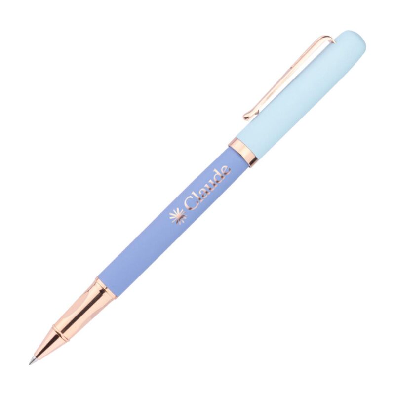 Custom Goldfinch Dual Toned Rollerball Pen w/Rose Accents