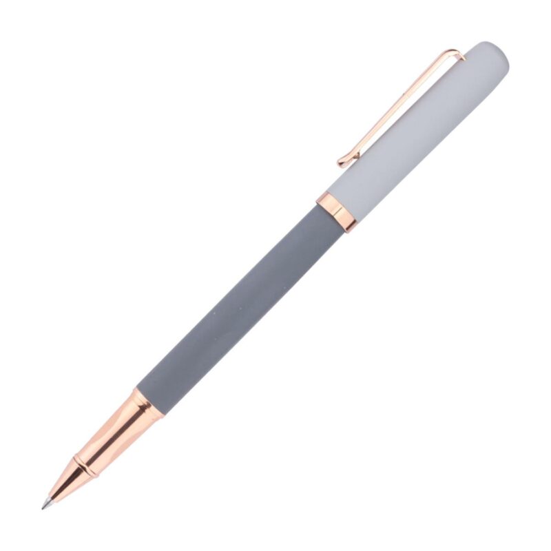 Custom Goldfinch Dual Toned Rollerball Pen w/Rose Accents - 9