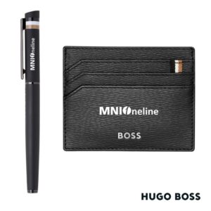 Custom Hugo Boss Rollerball Pen & Card Holder Set