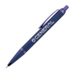 Custom Linnet Rubberized Gel Pen w/ Chrome Accents - 2