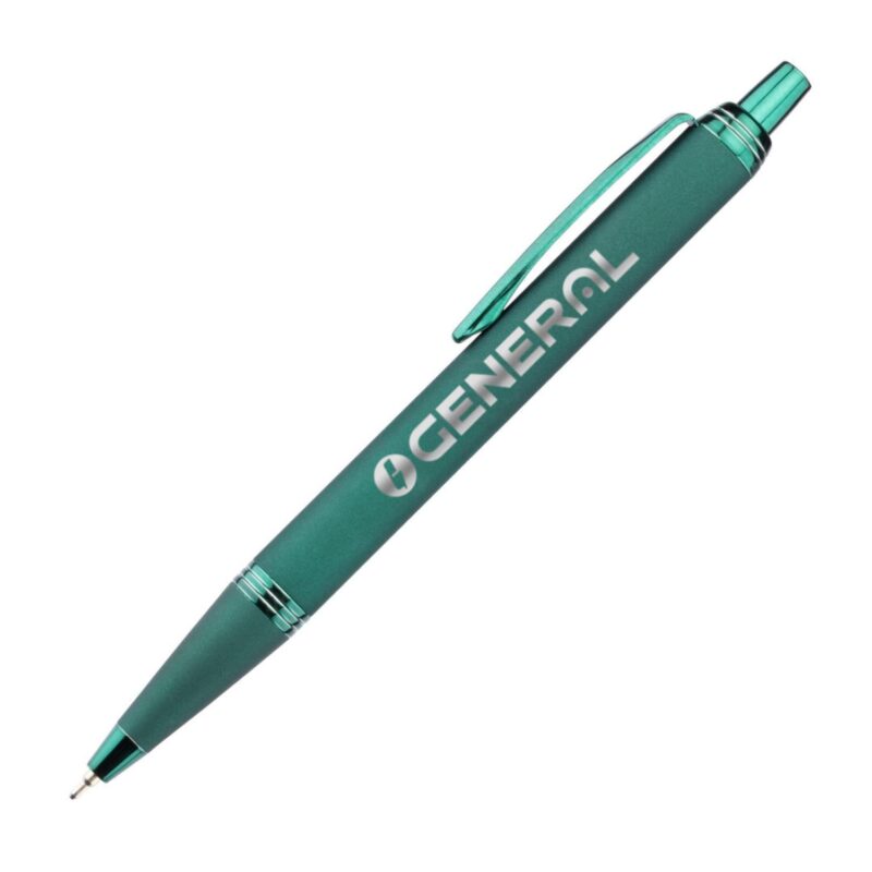 Custom Linnet Rubberized Gel Pen w/ Chrome Accents - 3