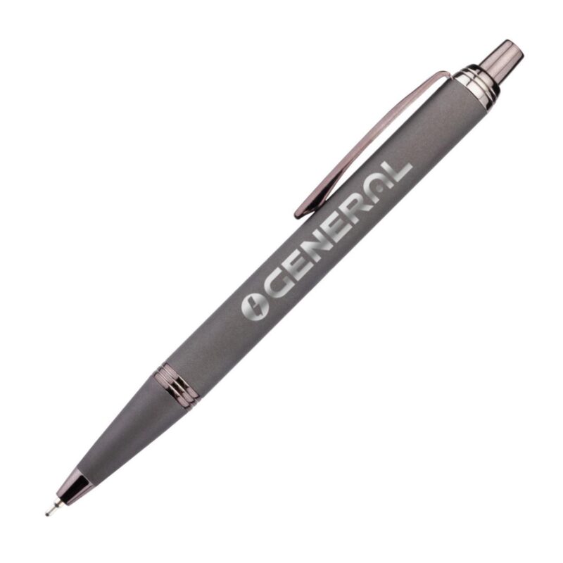 Custom Linnet Rubberized Gel Pen w/ Chrome Accents - 4