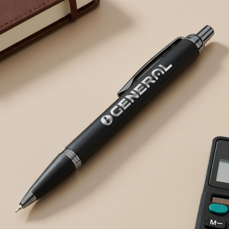Custom Linnet Rubberized Gel Pen w/ Chrome Accents - 8