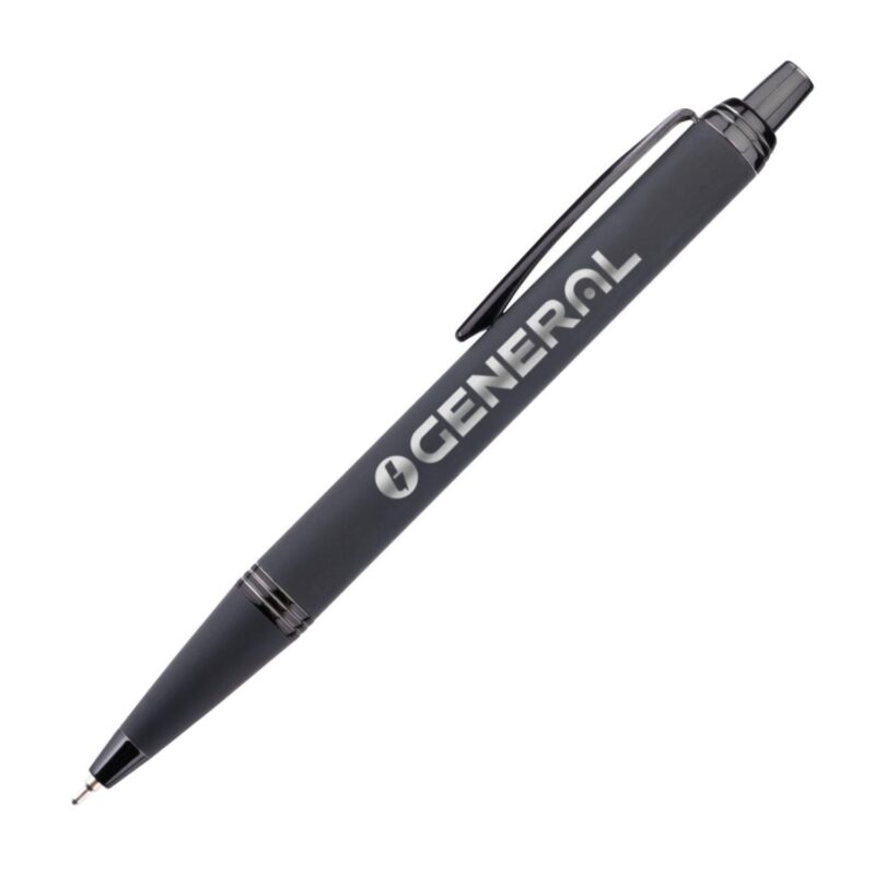 Custom Linnet Rubberized Gel Pen w/ Chrome Accents